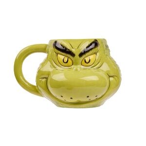 Dr. Seuss The Grinch Sculpted Ceramic Coffee Mug by Sleigh Bell Bistro 18oz NWT